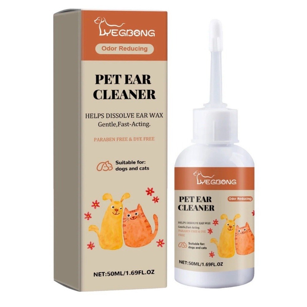 Pet Ear Cleaner Pet Earwax Removal Gentle Multifunctional Dogs And Cats 50ml